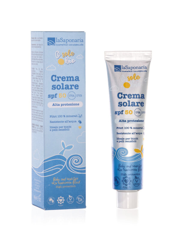 Crema solare travel size con scatolina